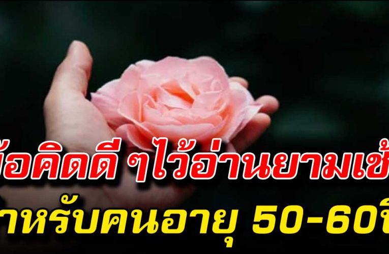 6 สิ่งนี้ ที่คนอายุ 50-60 ขึ้นไป ควรจะต้องทำทุกวันให้ชีวิตมีความสุข