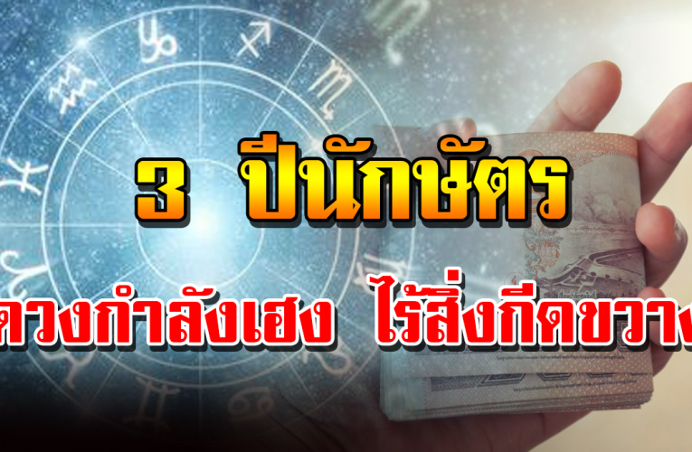 ด ว งชะตา 3 ปีนักษัตร นี้ชีวิตรุ่ ง ไร้สิ่ งกีดขว าง ทำสิ่ งใดก็ดี ไปหม ด